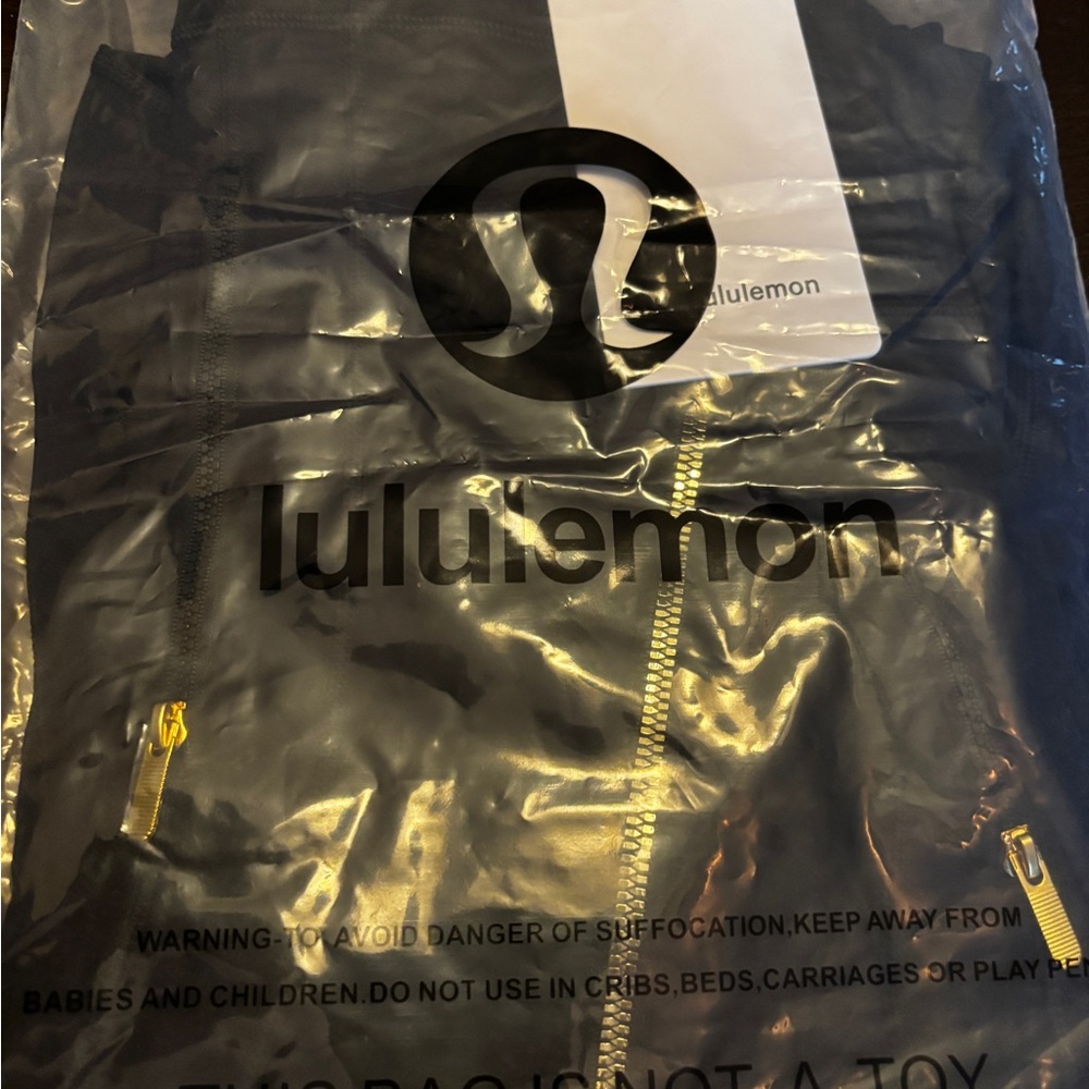 Lululemon Black Jacket with Gold Zippers